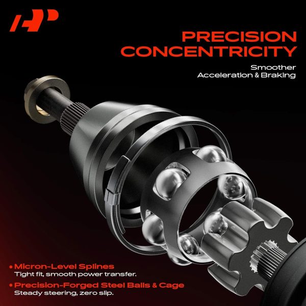 Front CV Axle A-Premium Steel Durable Shaft-4