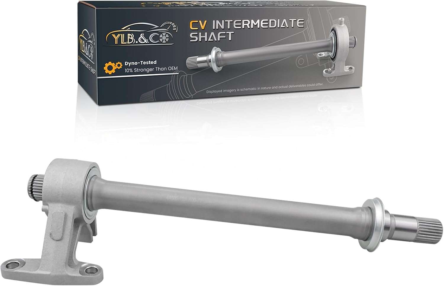 Installing YLB.co CV Intermediate Shaft for Honda Accord on a garage workbench
